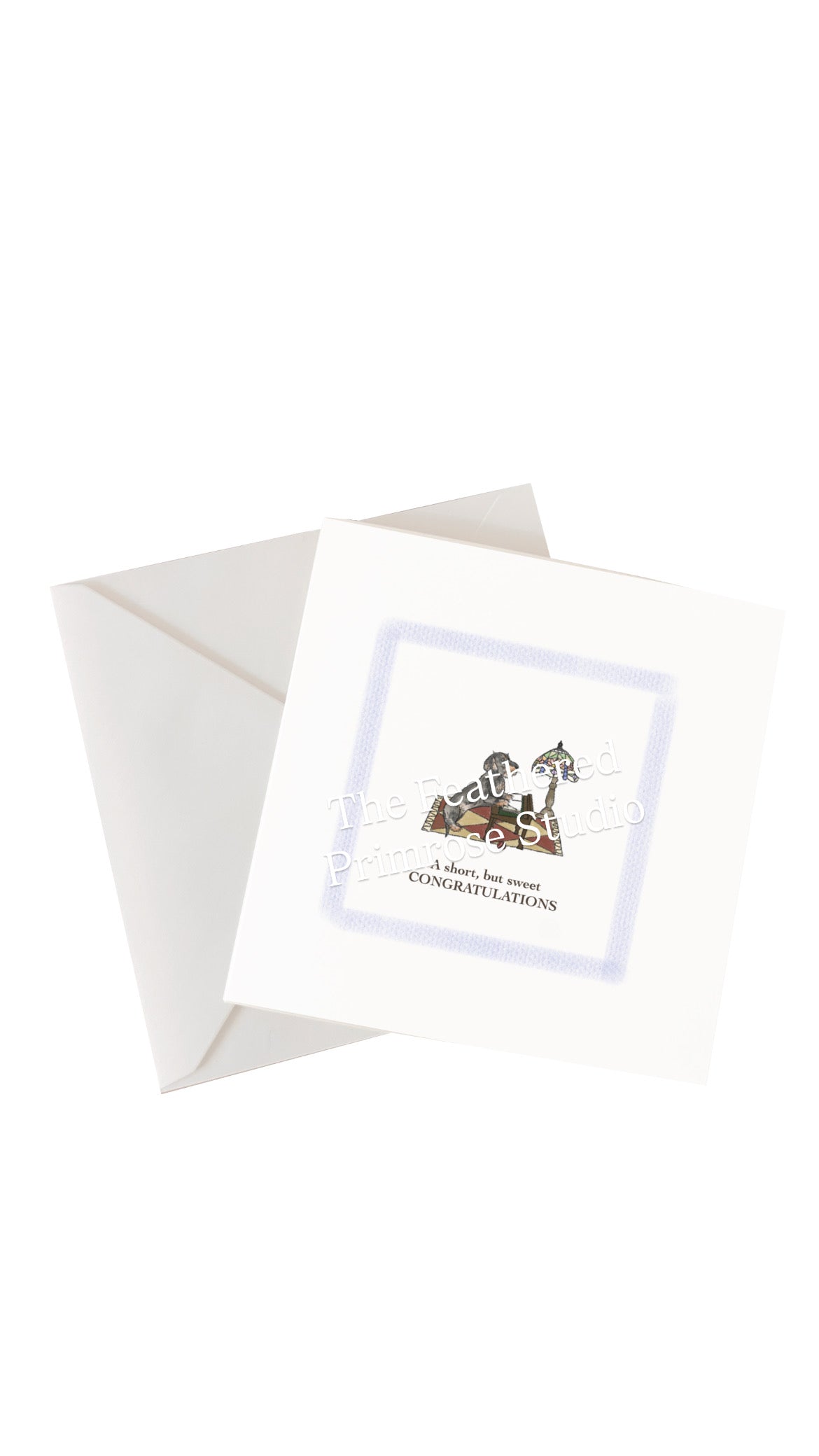 ‘Congratulations’ Dachshund Card & Envelope