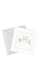 ‘Just Married’ Card in Sage