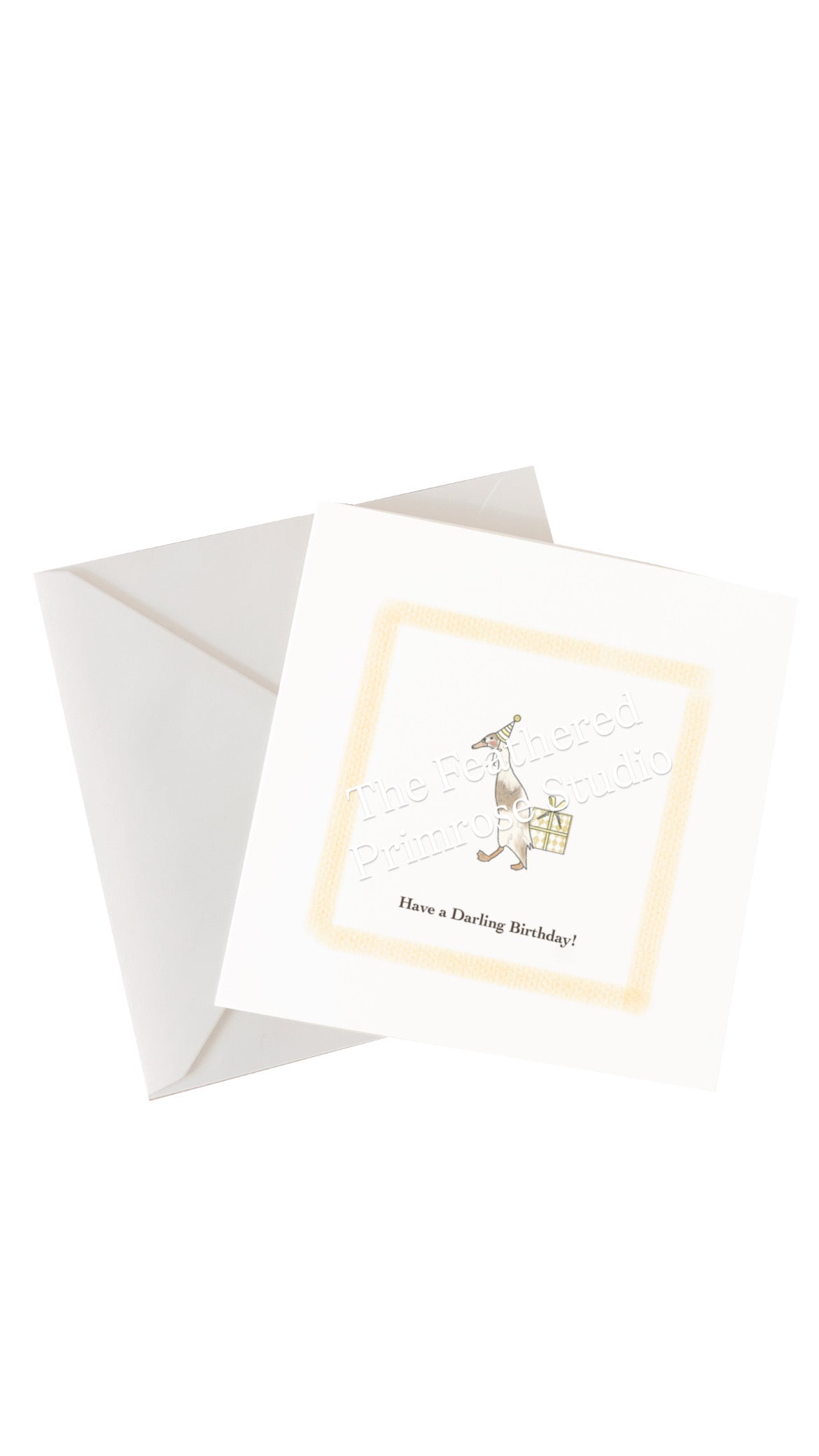 ‘Birthday Duck’ Card & Envelope in Yellow